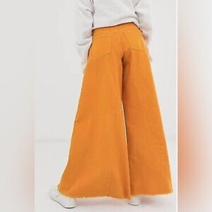 ASOS wide leg extreme orange pants size 26